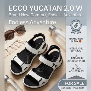 ECCO Yucatan 2.0 Women’s Offroad Sandals – White